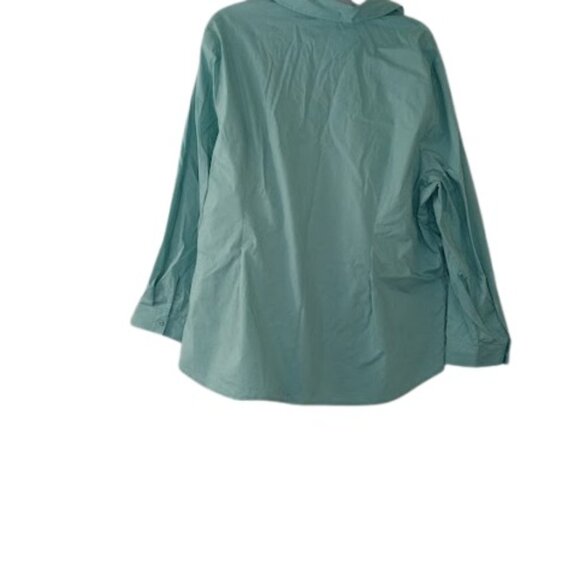 Coldwater Creek Womens Wrap Front Tunic Top in Sea Glass Plus 2X New - Picture 2 of 2
